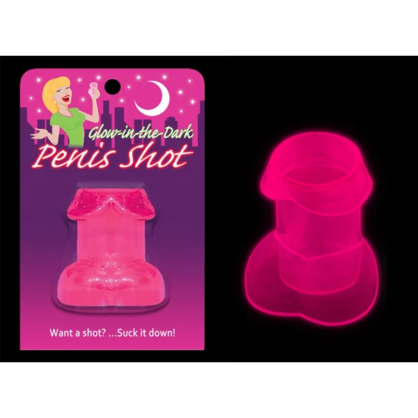 Glow In The Dark Penis Shot Glass Pink