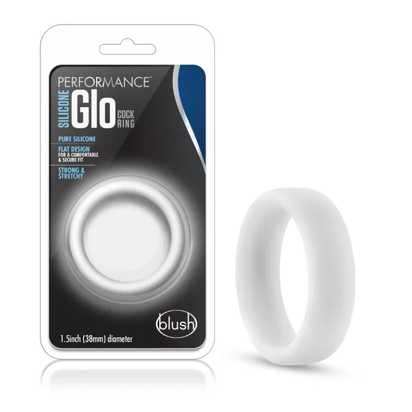 Glow In The Dark - Silicone Cock Ring (White)
