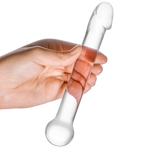 gläs 7 Inch Realistic Head Glass Dildo