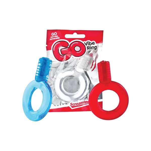 Go Vibe Ring Disposable Cockrings Assorted Colors 36 Each Per Bowl Display