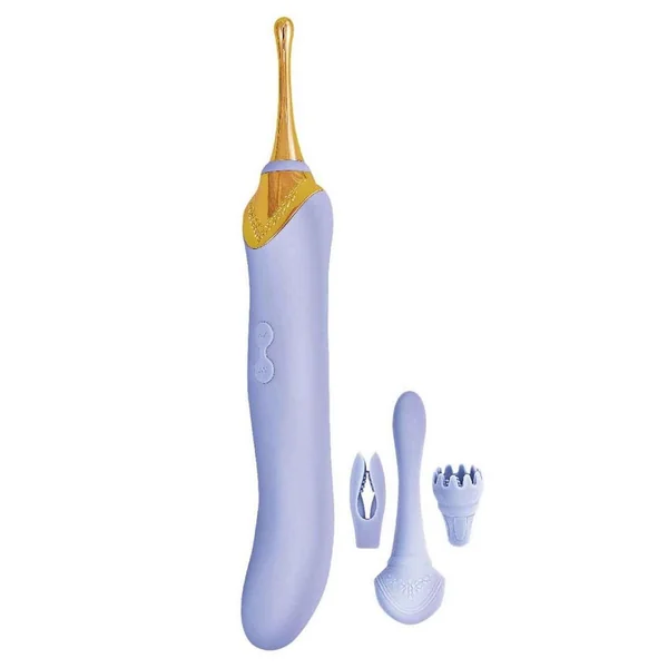 Goddess Lavender Elegance Rechargeable Silicone Dual End Massager – Lavender