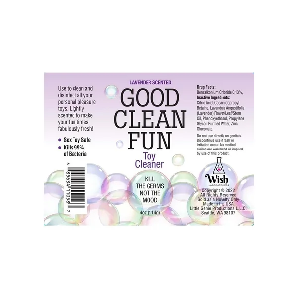 Good Clean Fun Toy Cleaning Spray Lavender 4oz