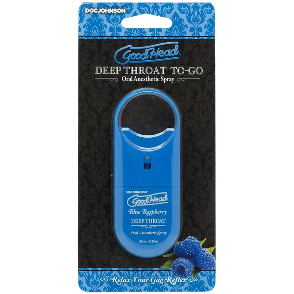 GoodHead Deep Throat To-Go Oral Anesthetic Spray Blue Raspberry .33oz