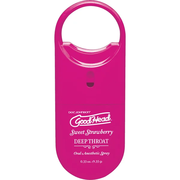 GoodHead Deep Throat To-Go Oral Anesthetic Spray – Strawberry .33oz