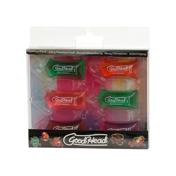 Goodhead Oral Sex Gel Pillows .25 ounce 6 Assorted Flavors 6 Per Pack