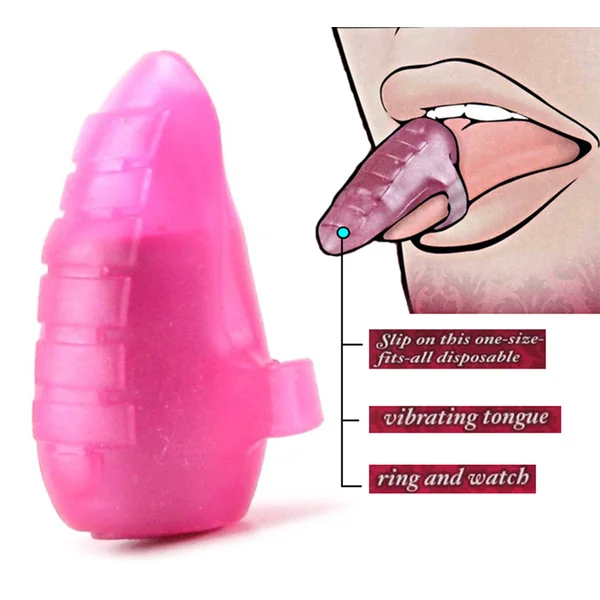 Goodhead Vibrating Oral Sex Vibrator Tongue Ring Pink