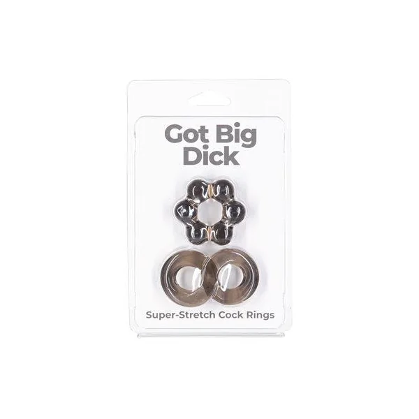 Got Big Dick Cockring 2-pack Smoke