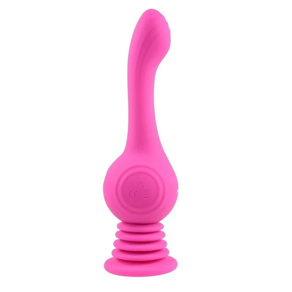 Gyro Vibe Rechargeable Silicone Vibrator with Suction Cup