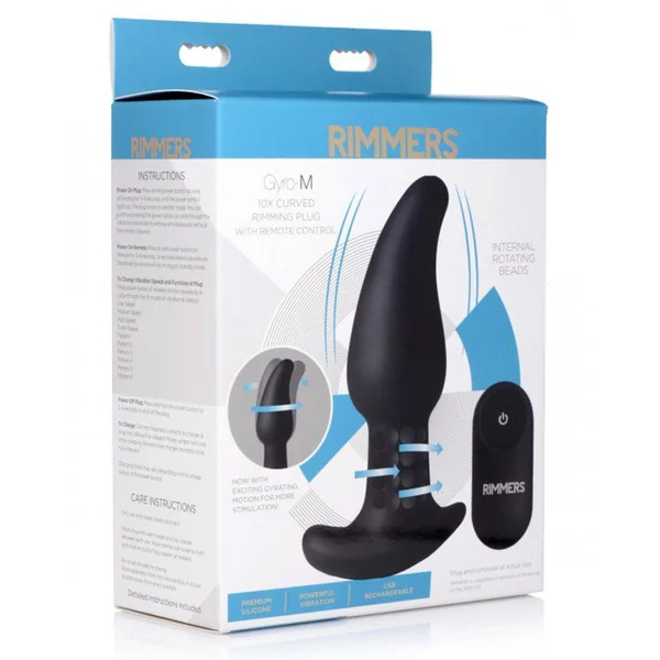 Gyro-M 10X Curved Rimming Plug with Remote Control