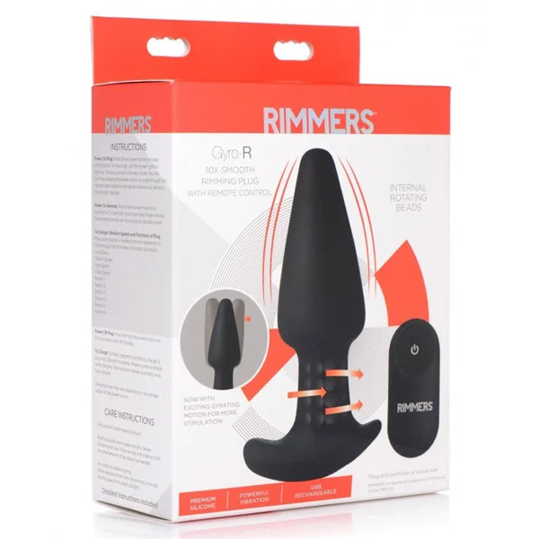 Gyro-R Smooth Rimming Plug with Remote Control