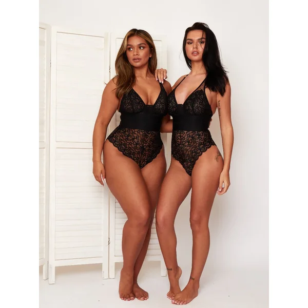 Hallie Bodysuit : Midnight Black