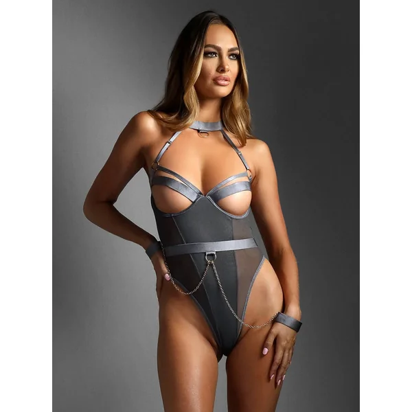 Halter Teddy with Wrist Restraints