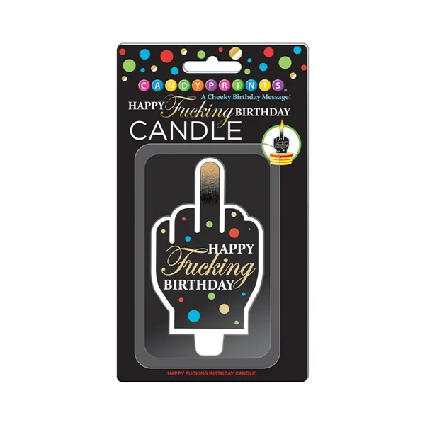 Happu Fucking Birthday Fu Finger Candle