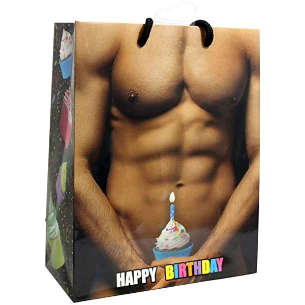 Happy Birthday! Man w/ Cup Cake Gift Bag