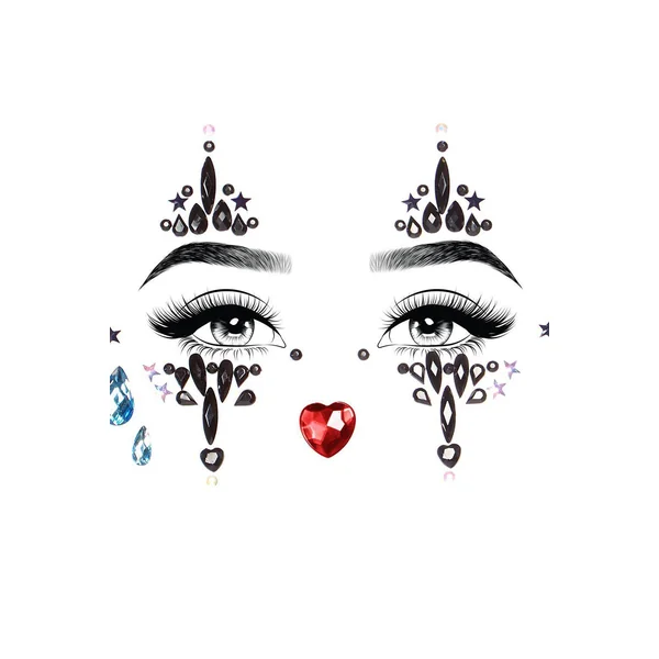 Harlequin Adhesive Face Jewels