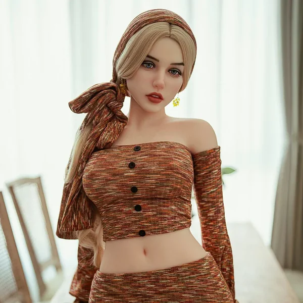 [HEAD-SY-319#-NATURAL-SILICONE-BROWN-M16-IMPLANTED HAIR]