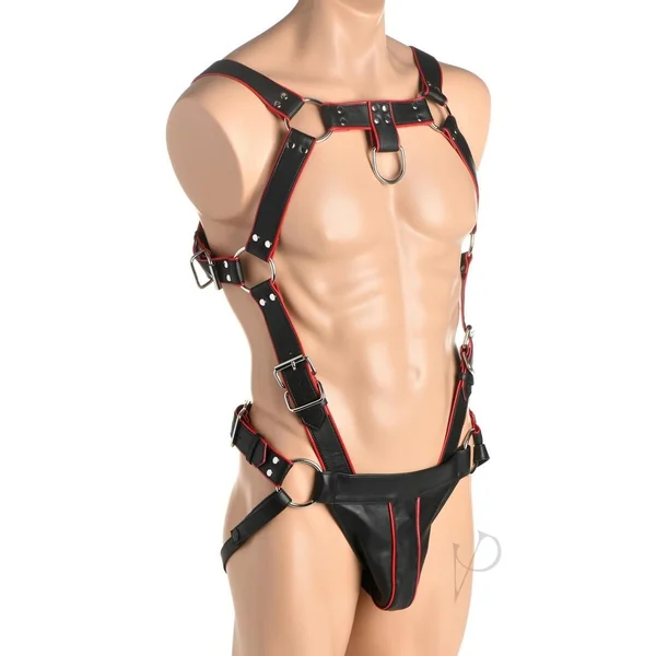 Heathen’s Leather Body Harness For Men With Removable Jock Strap