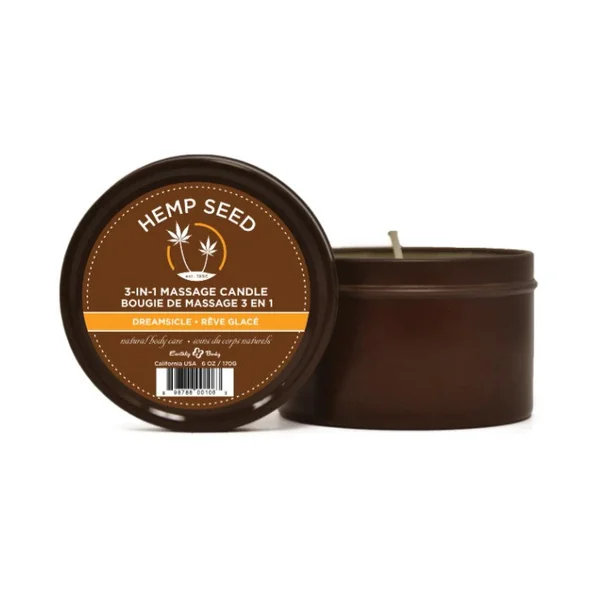 Hemp Seed 3 N 1 Massage Candle - Dreamsicle
