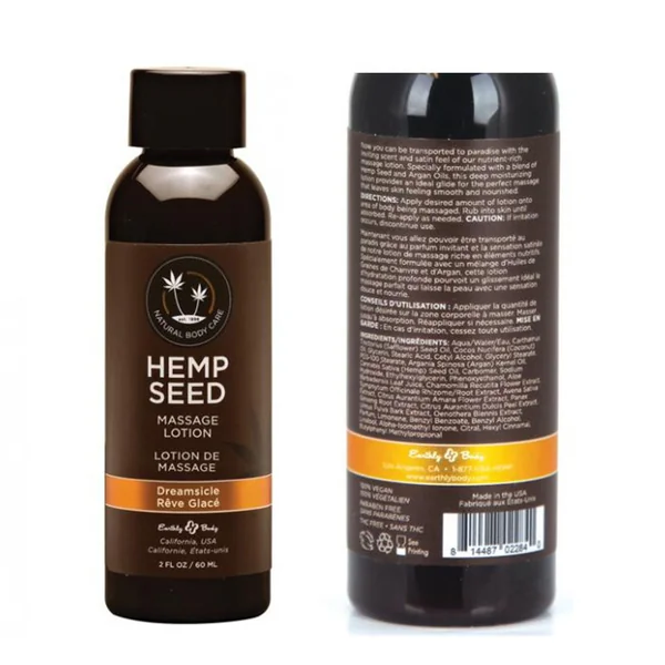 Hemp Seed Body Massage Lotion 100% Vegan Earthly Body