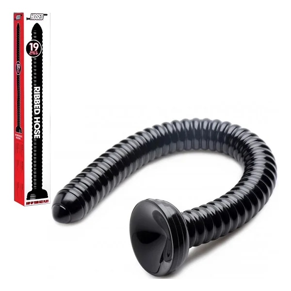 Hosed 19 Inch Ribbed Anal Snake Dildo