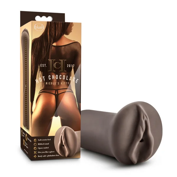 Hot Chocolate By Blush® | Nicole's Kitty Realistic Chocolate Body Part Vagina Masturbator
