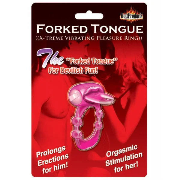 Hott Products Forked Tongue X-Treme-Vibrating Pleasure C-Ring*