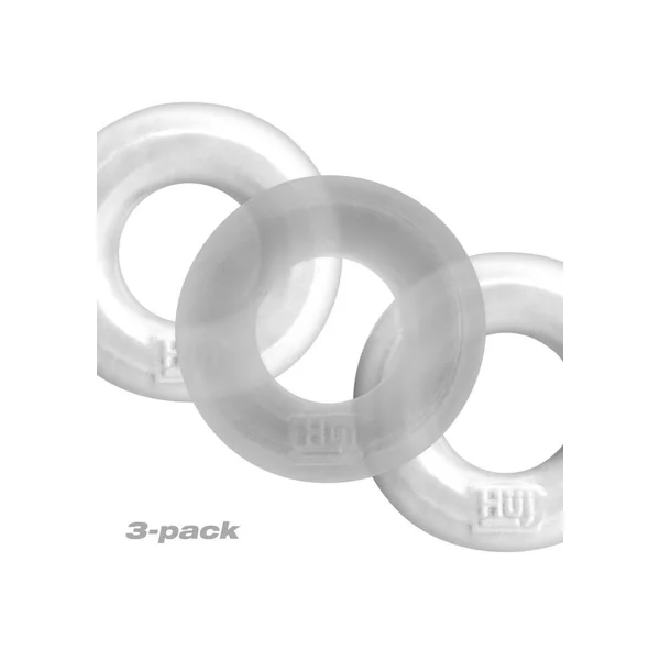 Hunkyjunk HUJ3 Silicone C-Rings (3 Pack) – White Ice