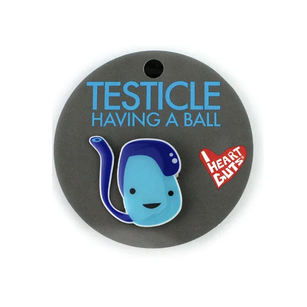 I Heart Guts Testicle Pin