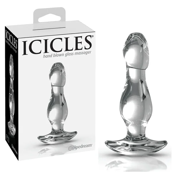 Icicles No. 72 Clear Glass Anal Plug for Men by Pipedream Products
