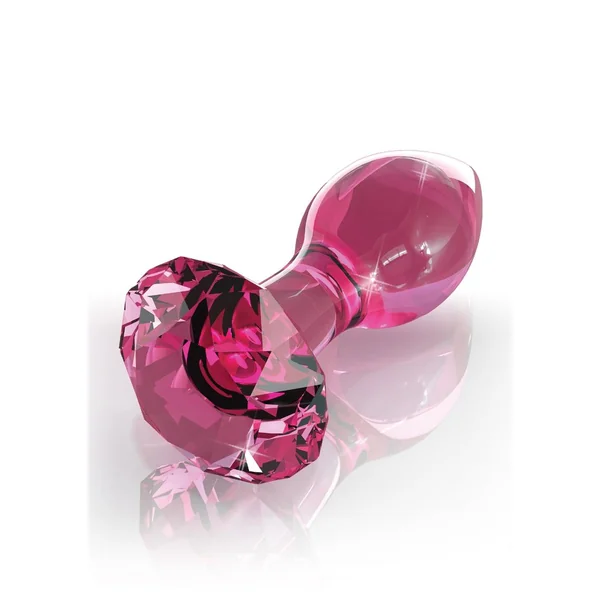 Icicles No 79 Glass Anal Plug Pink 2.9 Inch