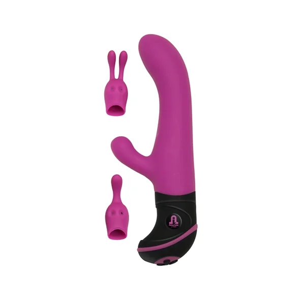 Icon Brands Trois 50X Silicone Vibrator Purple