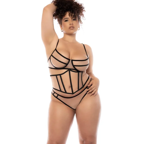 Illusionary Nude Three Piece Set