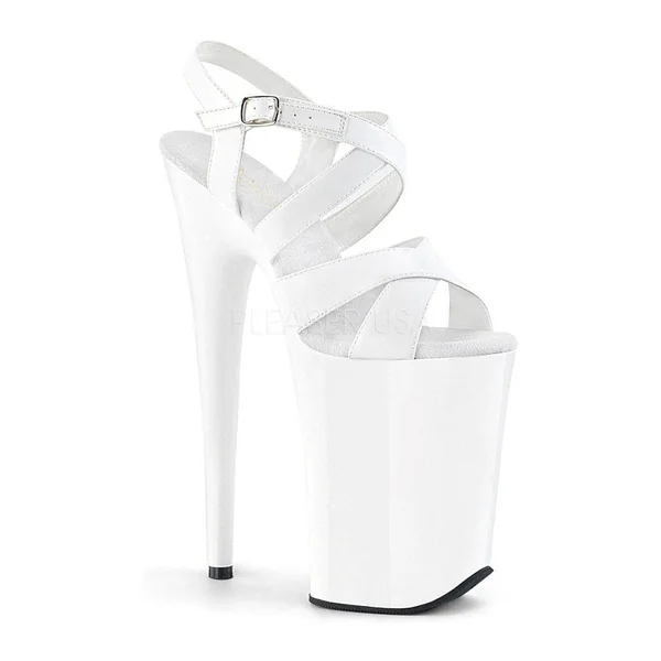 INFINITY-997 Platform Sandals | White Patent