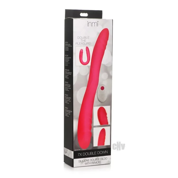 Inmi 7x Double Down Dildo W/remote Pink