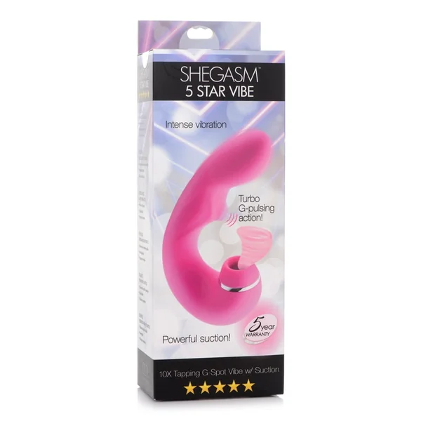 Inmi Shegasm 5 Star Tapping G-Spot Vibe with Suction Pink