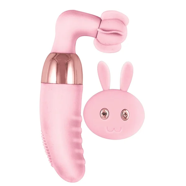 Intense Remote Control Silicone Rechargeable Clit Licker – Pink