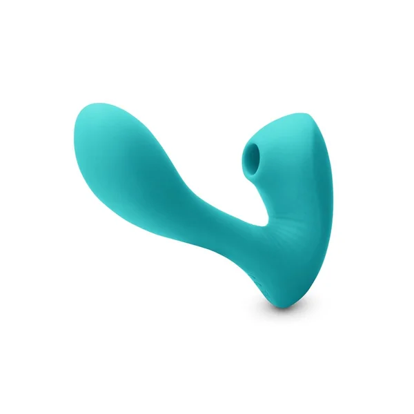 Inya Sonnet Silicone Rechargeable Vibrator With Clitoral Stimulation – Teal