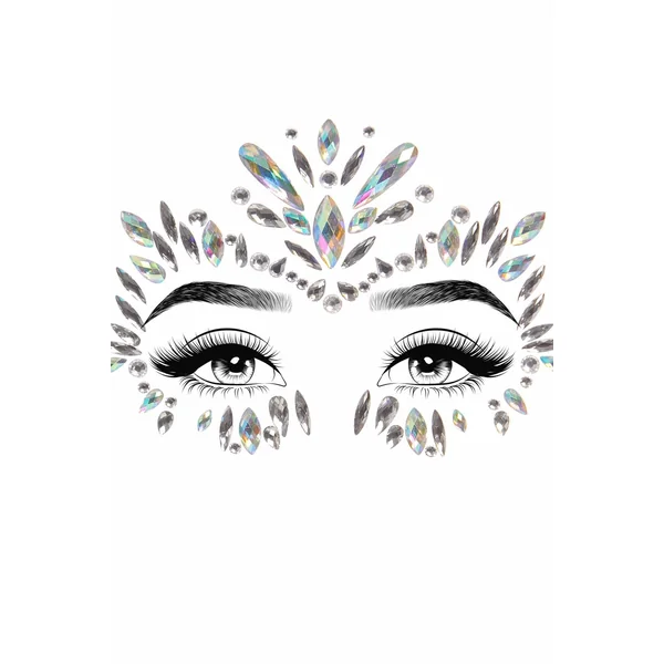 Iris Adhesive Face Jewels Sticker