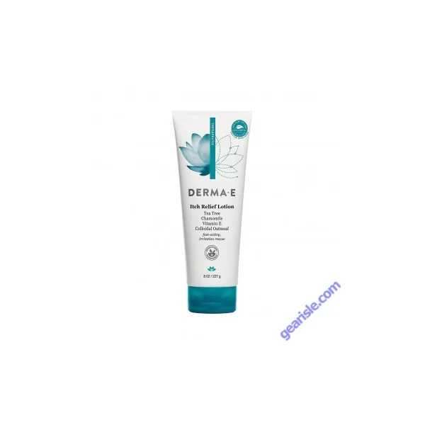 Itch Relief Lotion 8 Oz Tea Tree Chamomile Vitamin E Vegan Derma E