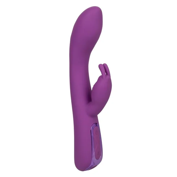 Jack Rabbit Elite Warming Rabbit Rechargeable Silicone Vibrator with Clitoral Stimulator – Purple
