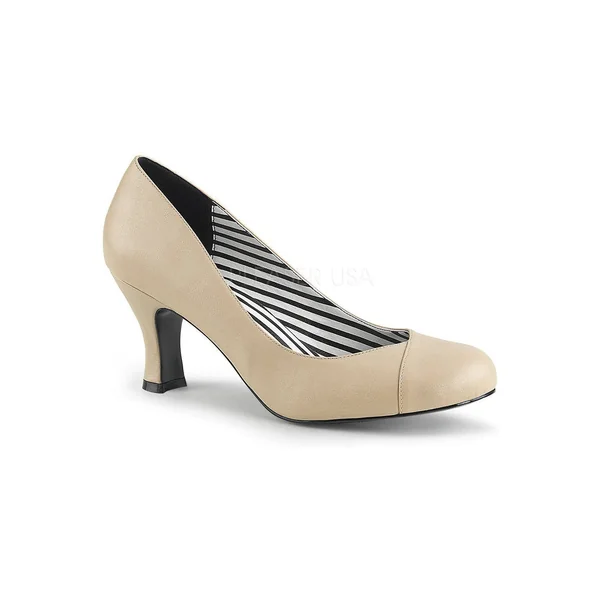 JENNA-01 Pump | Bone Faux Leather