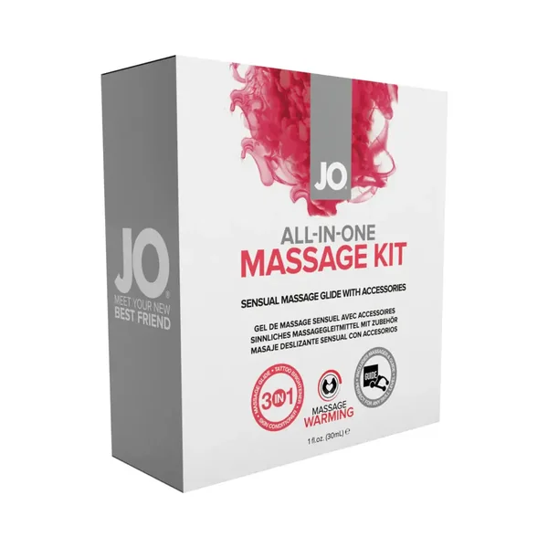 JO All-In-One Massage Glide Kit - Warming - Romance Gift Set