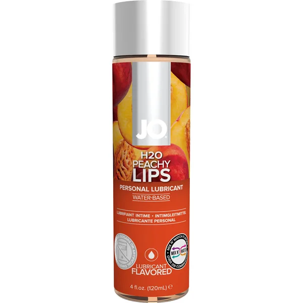 JO H2O Water Based Flavored Lubricant Peachy Lips 4oz