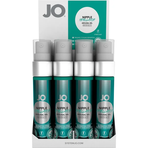 Jo Nipple Tittilater Arousal Gel Wintermint 1 Ounce 12 Each Per Counter Display