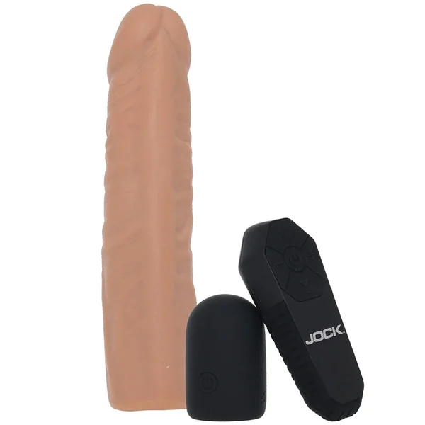 Jock Vibrating Realistic Penis Extender in Tan