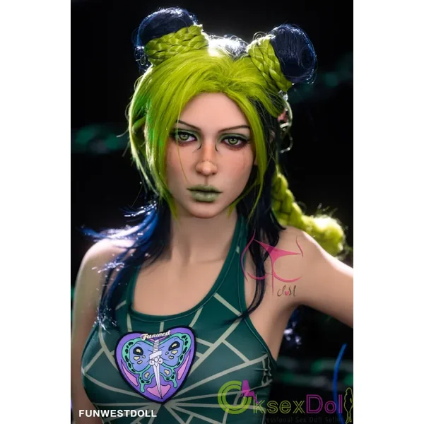 Jolyne Sex Dolls #033 Funwest Doll TPE 159cm/5.22ft Adult Green Hair Sex Doll Anime Love Doll Cosplay Slim Waist Love Dolls