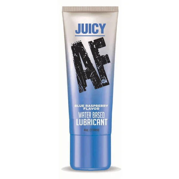 Juicy AF Water Based Flavored Lubricant Blue Raspberry 4oz