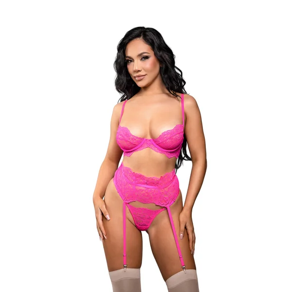 Juliette 3pc Bra, Garter Belt & Panty