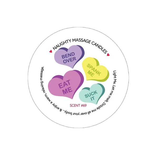 Kama Sutra Mini Massage Valentines Candle - 1.7 oz Mini Hearts