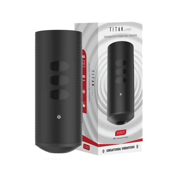 Kiiroo Titan Interactive Vibrating Stroker - Black